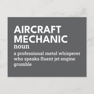 Aircraft Mechanic – Funny Definition Holiday Postcard