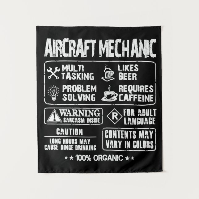 Aircraft mechanic - Mechanic multi tasking t - s Tapestry (Front)