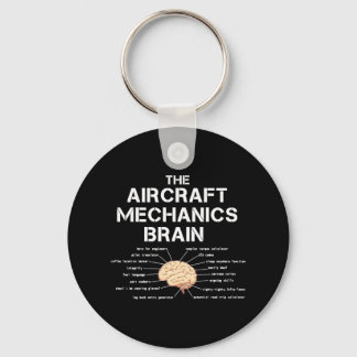 Aircraft Mechanics Brain Funny Airplane Helicopter Keychain