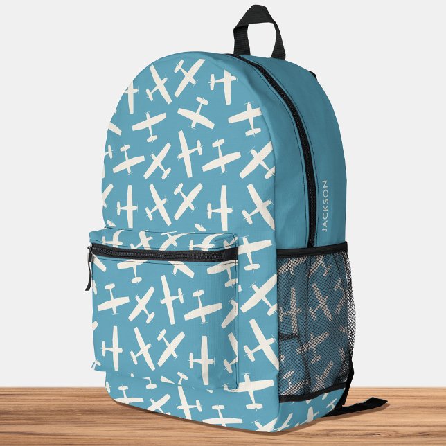 Aircraft Pattern Backpack with Custom Name (Creator Uploaded)