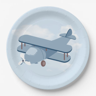 Aircraft Pilot Boy's Birthday Paper Plate