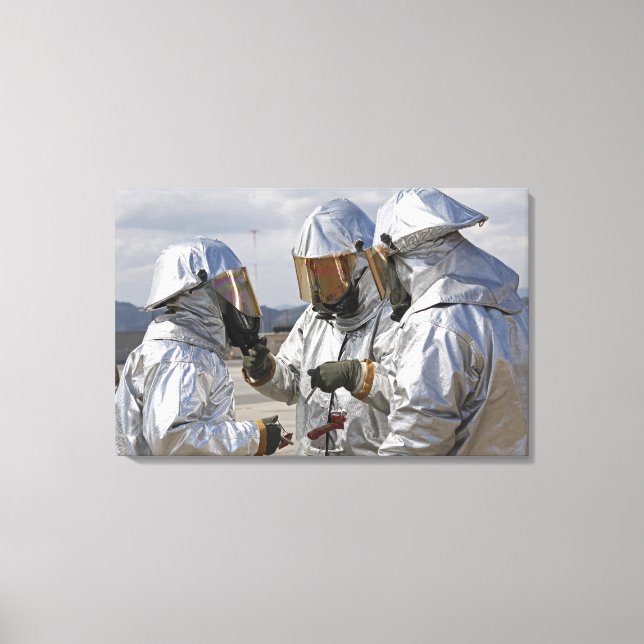 Aircraft Rescue Firefighter Marines Canvas Print (Front)