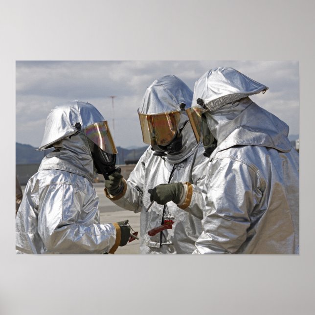 Aircraft Rescue Firefighter Marines Poster (Front)