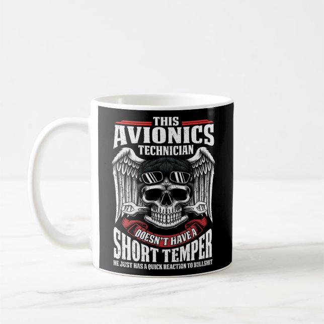Aircraft Technician Aviation Technician Avionics T Coffee Mug (Left)