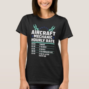 Aircraft Technician Hourly Rate - Airplane Plane M T-Shirt