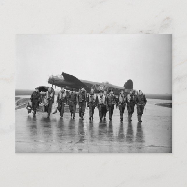 Aircrew 106 Lancaster Bomber RAF Postcard (Front)