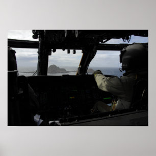 Aircrews approach Farallon Island Poster
