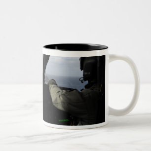Aircrews approach Farallon Island Two-Tone Coffee Mug