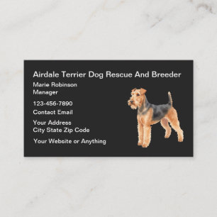 Airdale Terrier Rescue or Breeder Business Cards