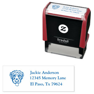AIRDALE TERRIER Return Address Self-inking Stamp