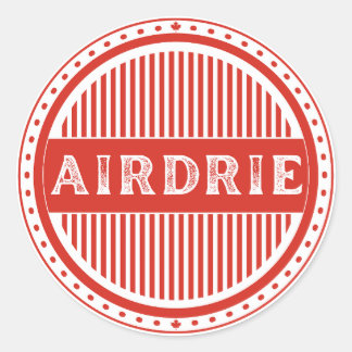 Airdrie City Pride Emblem – Canadian Identity Classic Round Sticker