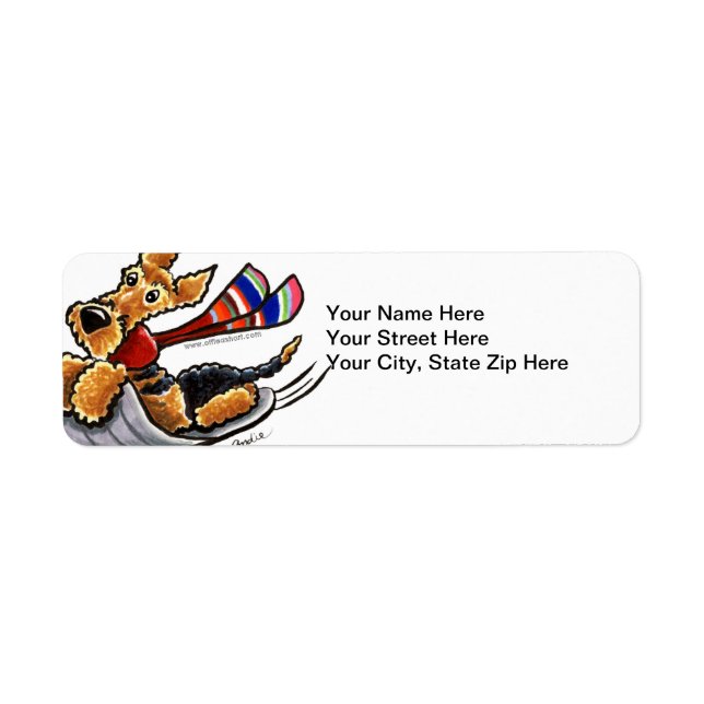Aire-Sledding Airedale Terrier (Front)