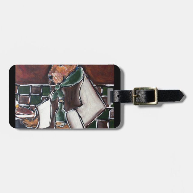 Airedale Chef Luggage Tag (Front Horizontal)