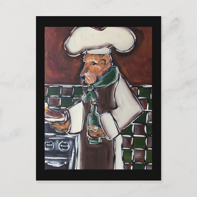 Airedale Chef Postcard (Front)
