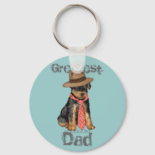 Airedale Dad Keychain