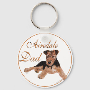 Airedale Dad Keychain