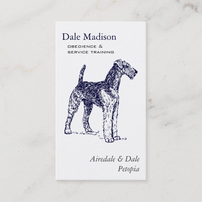 Airedale Dog Business Card (Front)
