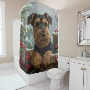 Airedale Dog Christmas Festive