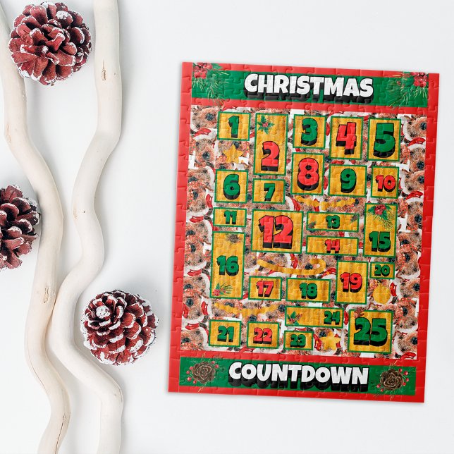 Airedale Dog Countdown Christmas Advent Calendar Jigsaw Puzzle (Creator Uploaded)