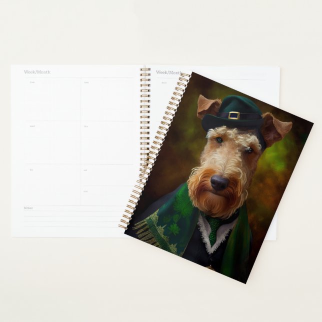 airedale dog in St. Patrick's Day Planner (Display)