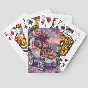 Airedale Dog Valentine's Day  Playing Cards