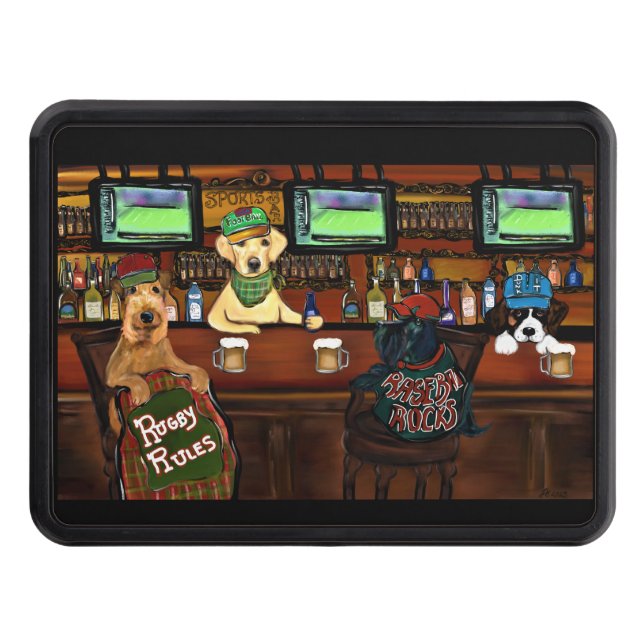  AIREDALE & FRIENDS Poster Trailer Hitch Cover (Front)