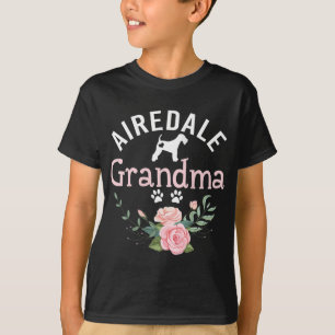 Airedale Grandma Gifts Womens Airedale Dog Lover C T-Shirt