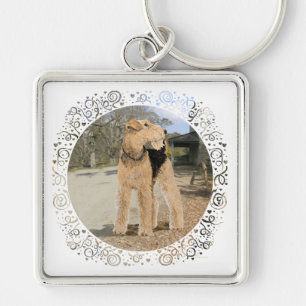 Airedale in the Stable Yard Keychain