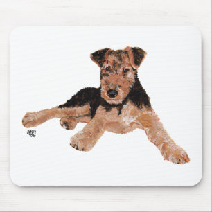 Airedale, Lakeland, Welsh Terrier Pup Mouse Pad