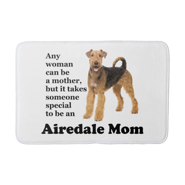 Airedale Mom Bath Mat (Front)