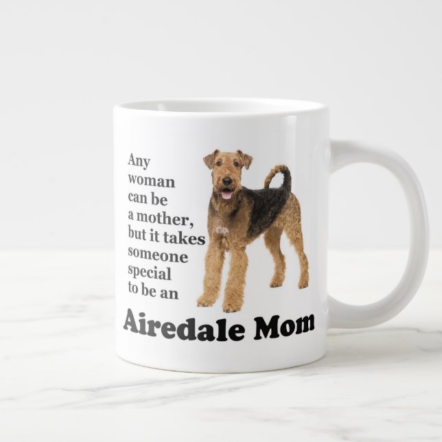 Airedale Mom Jumbo Mug (Right)