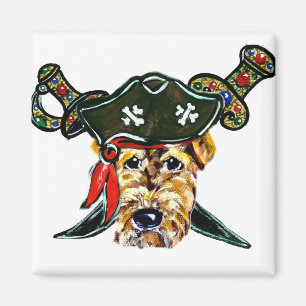 Airedale Pirate Magnet