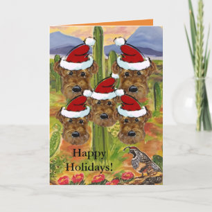 Airedale Santas Holiday Card