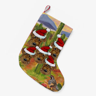 Airedale Santas Small Christmas Stocking