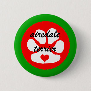 airedale terier 2 inch round button