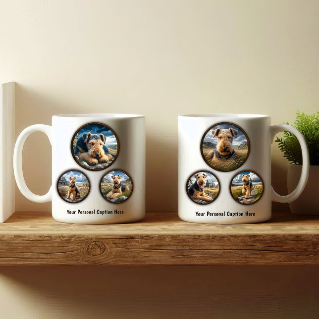 Airedale Terrier 6-Image Coffee Mug Design (Creator Uploaded)