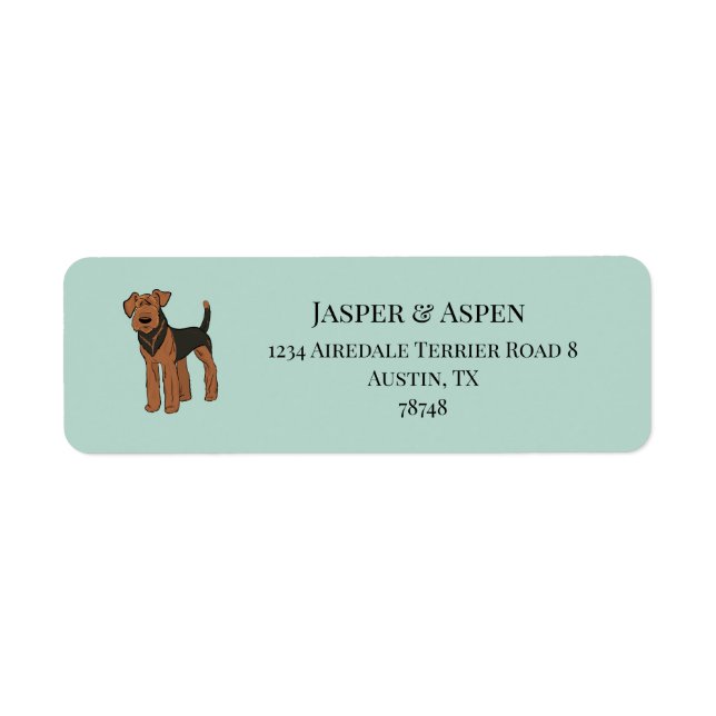 Airedale Terrier Address (Front)