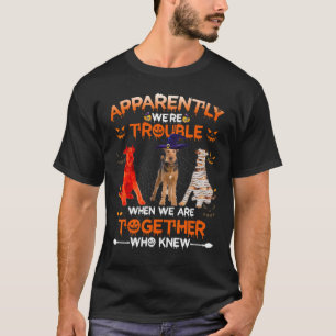 Airedale Terrier Apparently We Are Trouble Hallowe T-Shirt