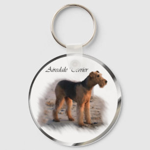 Airedale Terrier Art Gifts Keychain