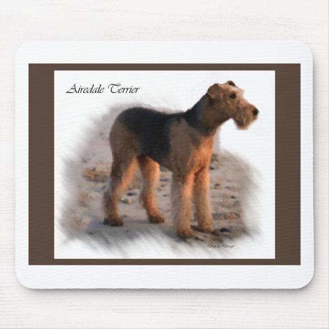 Airedale Terrier Art Gifts Mouse Pad (Front)