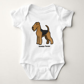 airedale terrier baby bodysuit