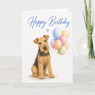 Airedale Terrier Birthday Card