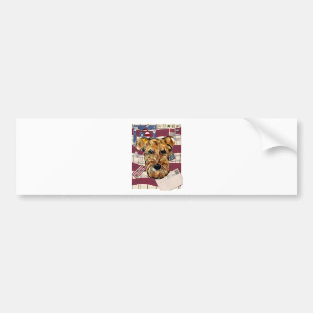 AIREDALE TERRIER BUMPER STICKER (Front)