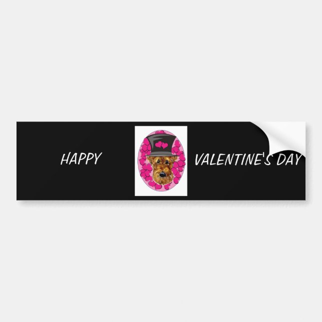 AIREDALE TERRIER BUMPER STICKER (Front)
