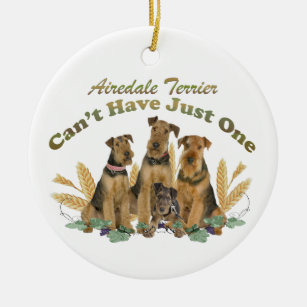 Airedale Terrier Can't Have Just One Ceramic Ornament