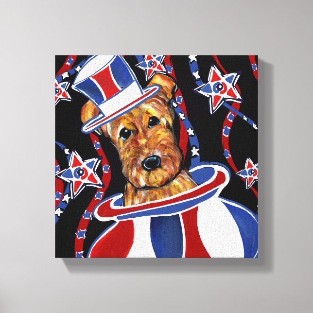 AIREDALE TERRIER   CANVAS PRINT (Front)