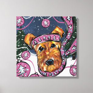  AIREDALE TERRIER     CANVAS PRINT
