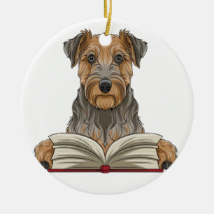 airedale terrier ceramic ornament