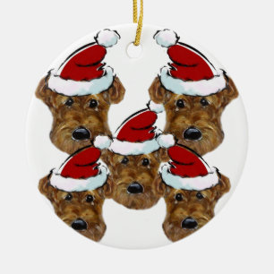 AIREDALE TERRIER CERAMIC ORNAMENT