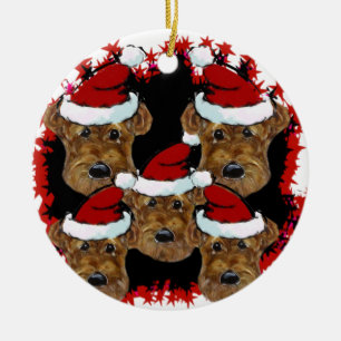 AIREDALE TERRIER CERAMIC ORNAMENT